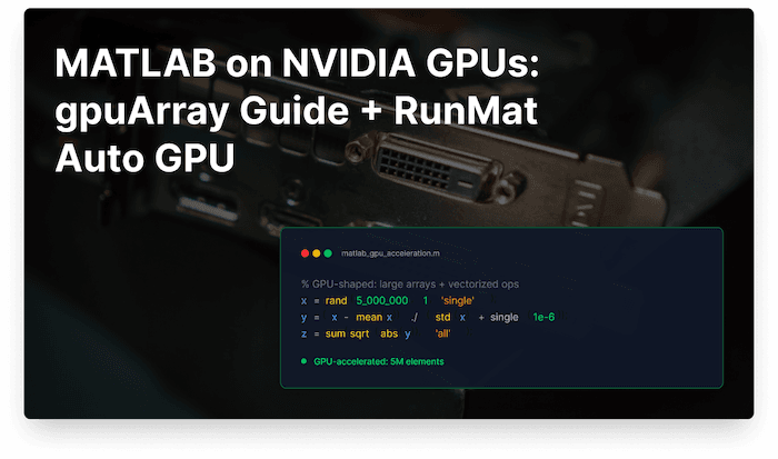 How to use GPU in MATLAB without CUDA: Apple Silicon, NVIDIA, AMD, and Intel